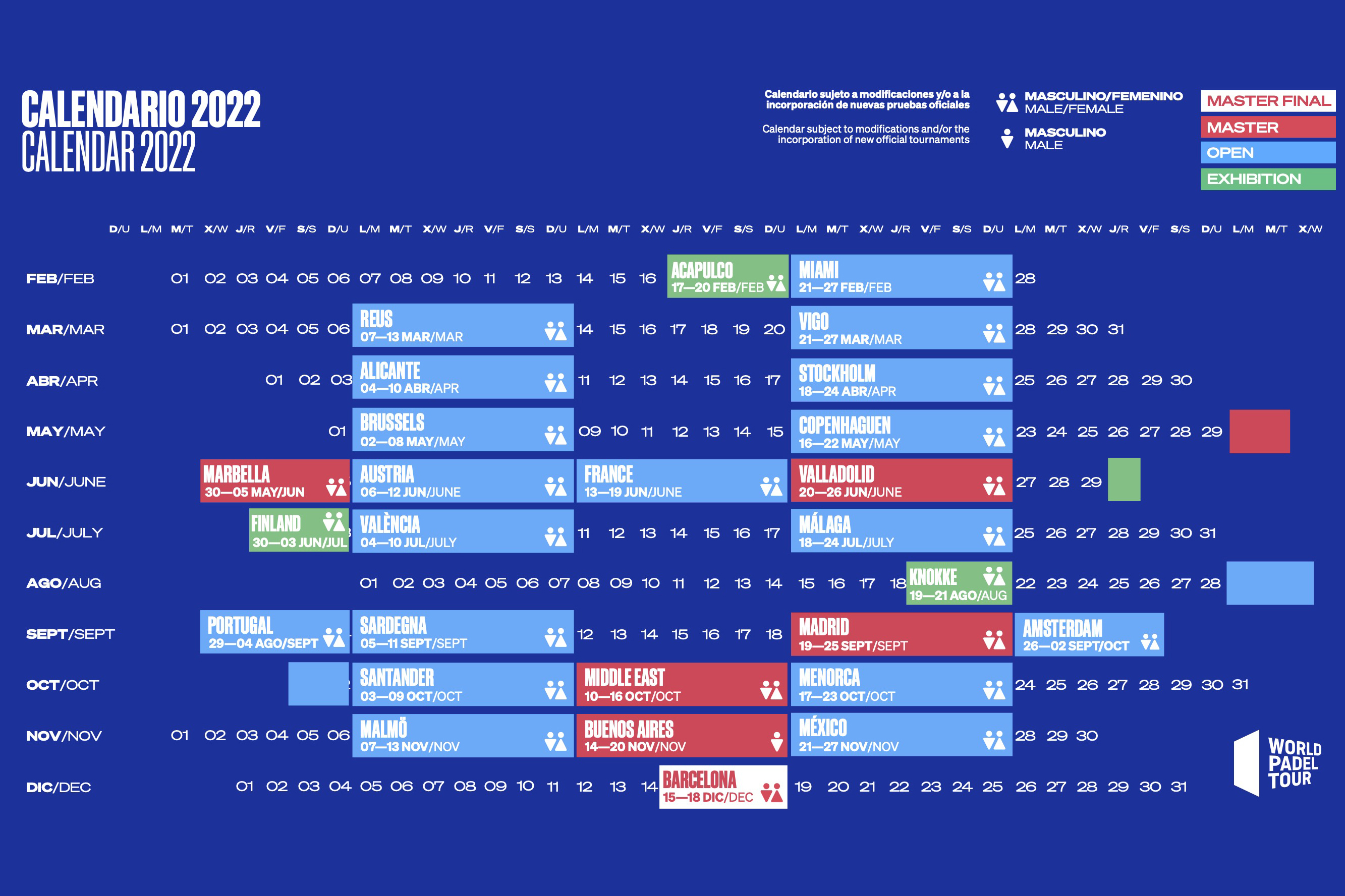 world padel tour kalender