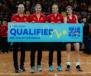 Il Belgio festeggia la qualificazione alle Billie Jean King Cup Finals 2026 (Foto ITF)