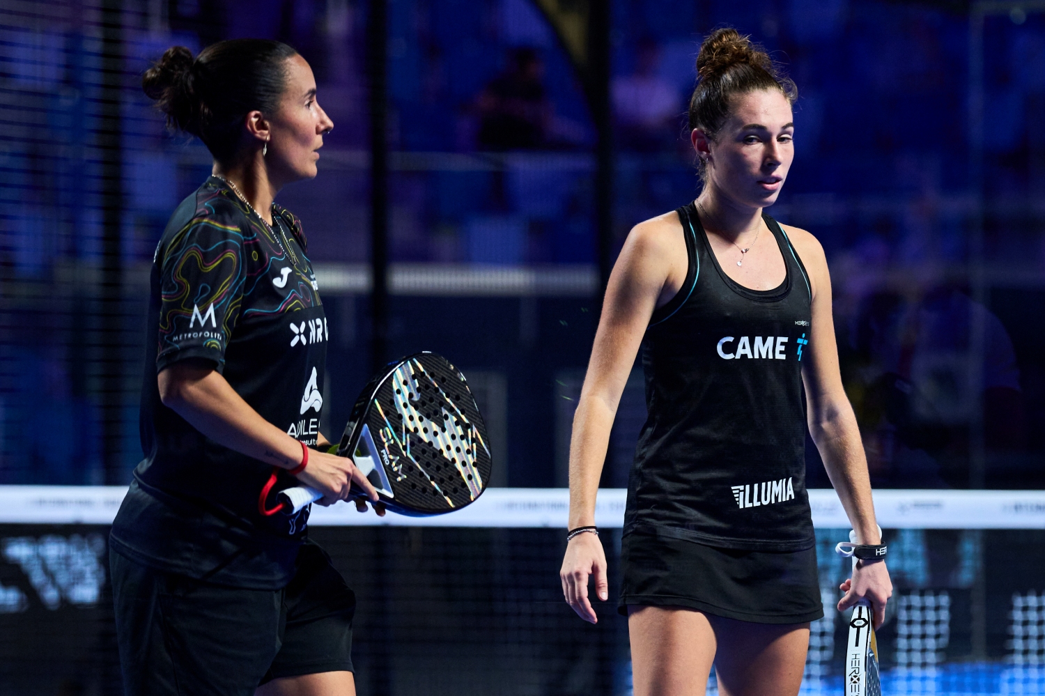 Giulia Dal Pozzo (destra) e Sandra Bellver, fuori all'esordio a Milano