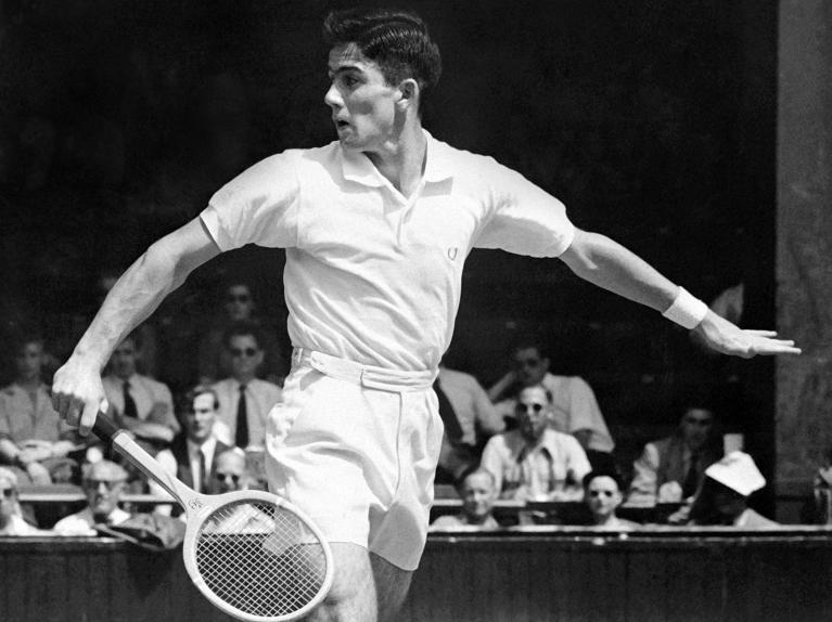 Ken Rosewall a Wimbledon nel 1953