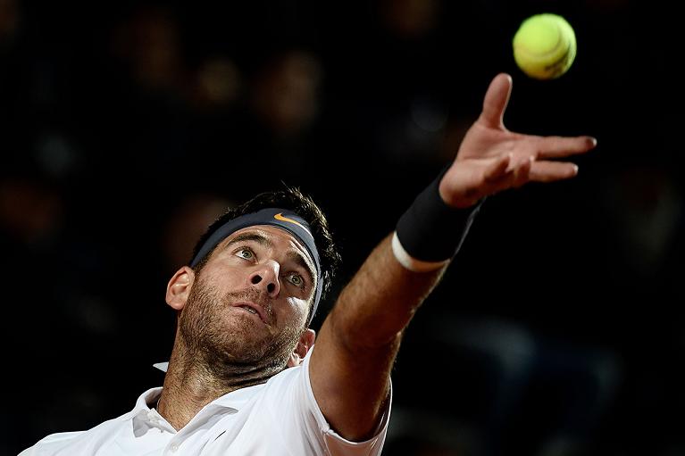 Juan Martin Del Potro in azione al Foro Italico