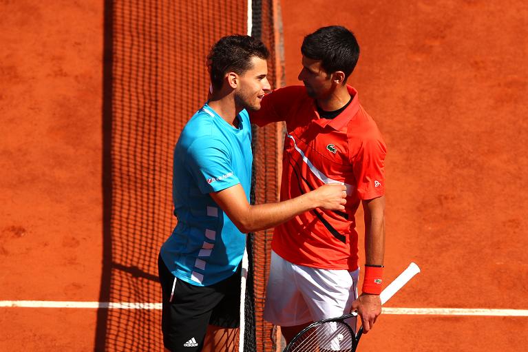 Novak Djokovic e Dominic Thiem