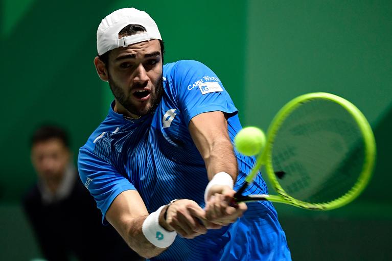 Matteo Berrettini rovescio in Coppa Davis