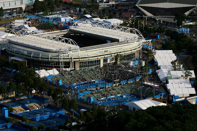 Veduta dei campi di Melbourne Park