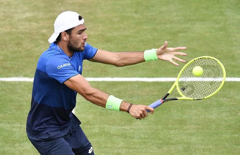 La volee di rovescio di Matteo Berrettini