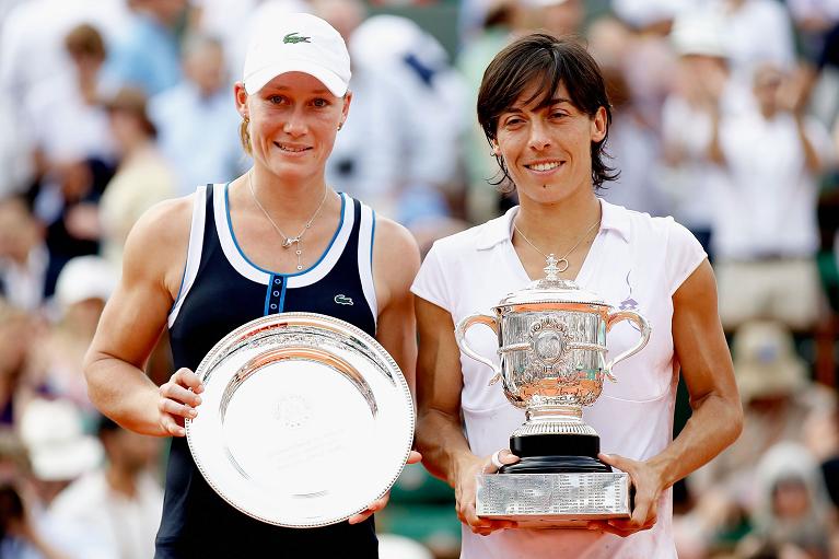 Samantha Stosur con Francesca Schiavone a Parigi nel 2010
