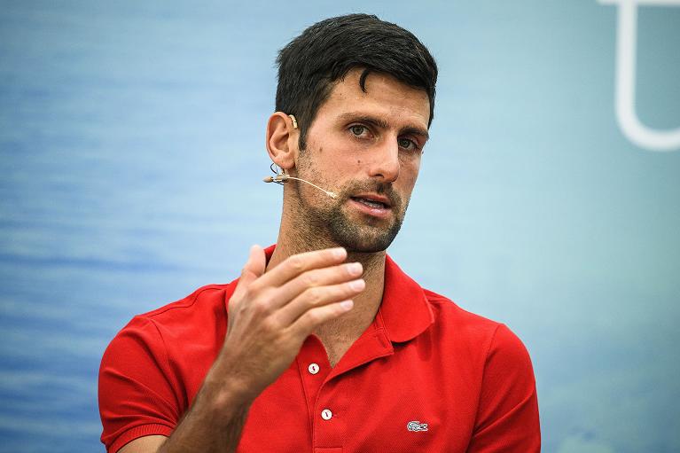 Novak Djokovic alla presentazione dell'Adria Cup