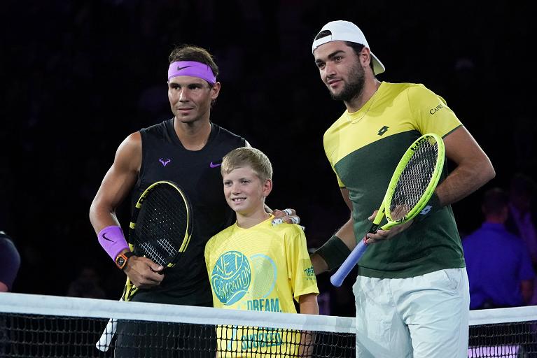 Berrettini e Nadal prima del match
