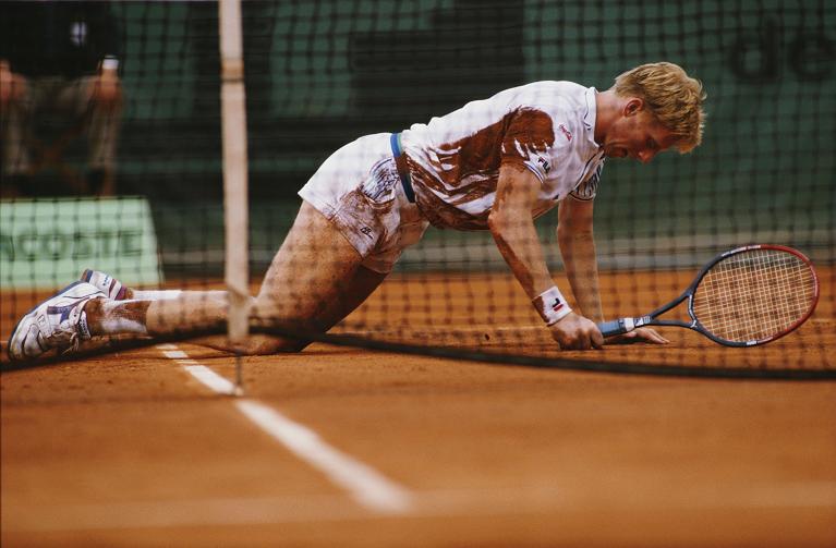 Boris Becker era anche disposto a tuffarsi ma la terra battuta non è mai stata la sua superficie