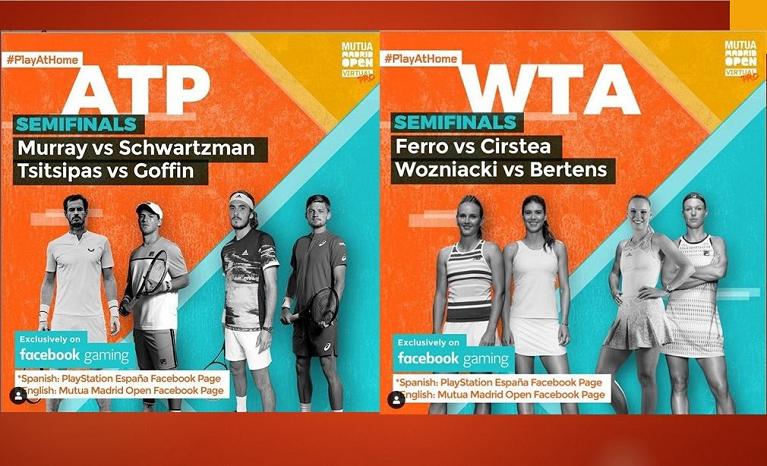 Le semifinali del Mutua Madrid Open Virtual Pro