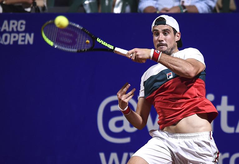 L'argentino Guido Pella in campo a Buenos Aires 2020