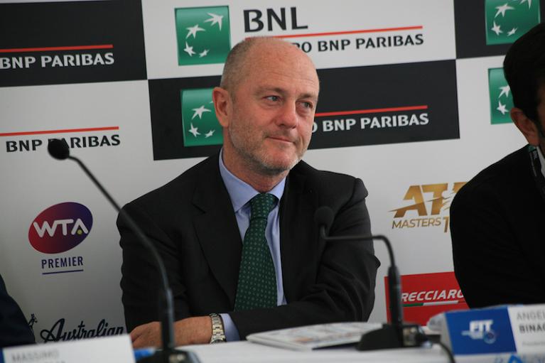 Presentazione Tennis Trophy Fit Kinder + Sport 2019  -  Il presidente della FIT Angelo Binaghi  (foto Crimaudo)