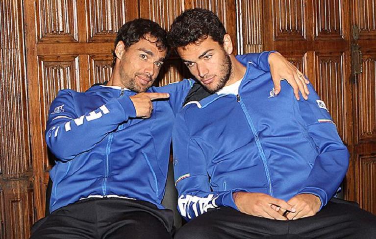 Matteo Berrettini in Coppa Davis con Fognini