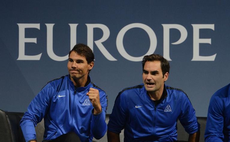 Rafa Nadal e Roger Federer alla Laver Cup a Chicago