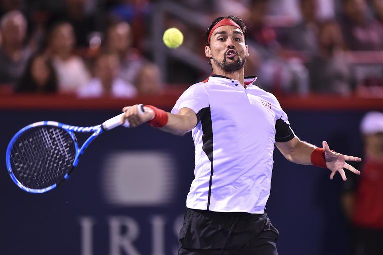 Fabio Fognini colpisce di diritto a Montreal