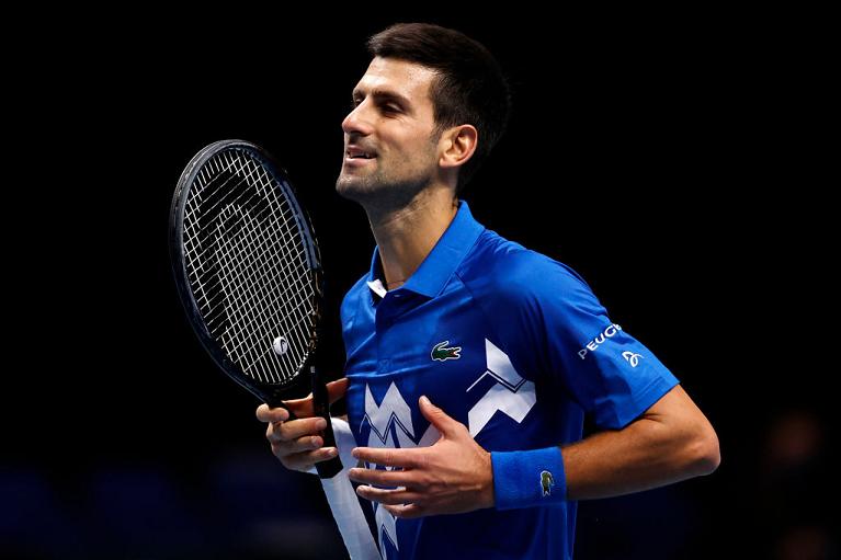 Novak Djokovic ringrazia (foto Getty Images)