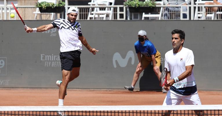 Simone Bolelli e Maximo Gonzalez in azione  (foto chileopen website)