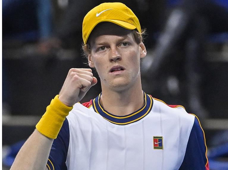 Jannik Sinner esulta (foto Getty Images)