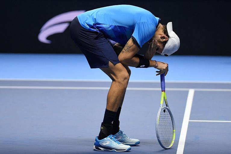 Il momento in cui Matteo Berrettini si rende conto di non poter più continuare il suo match con Zverev
