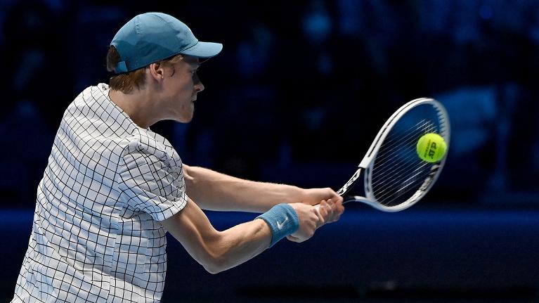 Jannik Sinner alle Nitto ATP Finals al Pala Alpitour di Torino (foto Sposito)