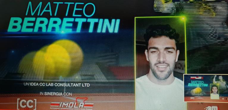 Matteo Berrettini protagonista Tennis on the Racetrack