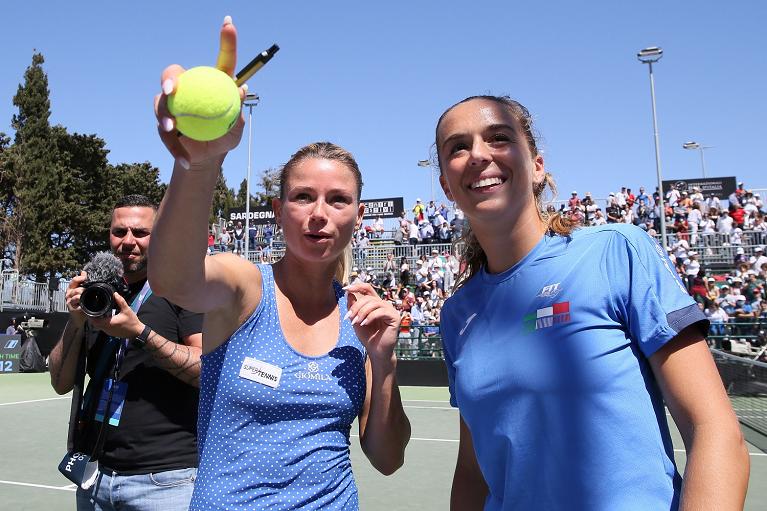 BJK Cup: Camila Giorgi e Lucia Bronzetti (foto Sposito)