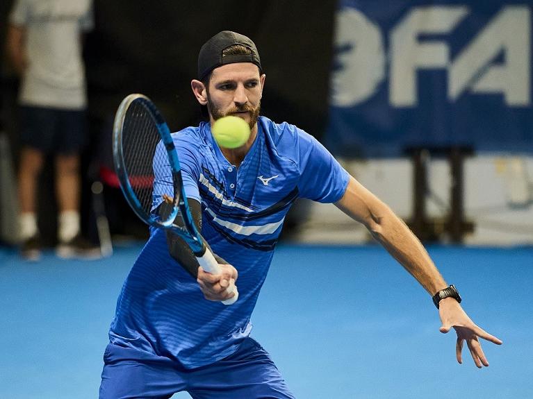 La volée di diritto di Andrea Vavassori (foto Milesi)