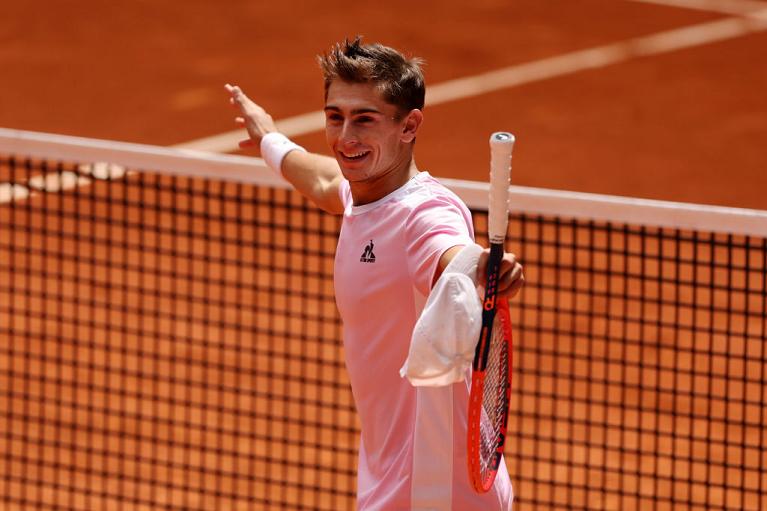 La felicità di Matteo Arnaldi (foto Getty Images)