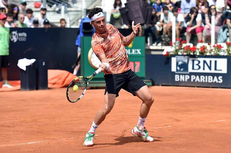 Marco Cecchinato colpisce di diritto (foto Fioriti)