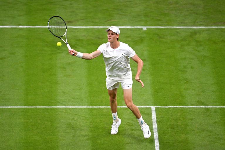 Jannik Sinner in azione (foto Getty Images)