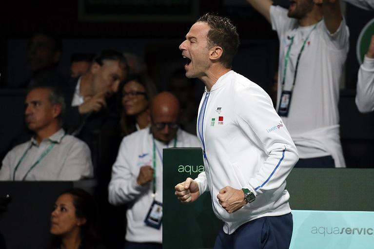 Tutta la grinta di Filippo Volandri (foto Sposito)