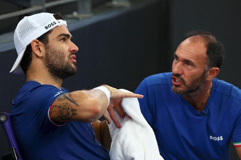 Matteo Berrettini e Vincenzo Santopadre (Foto getty Images)