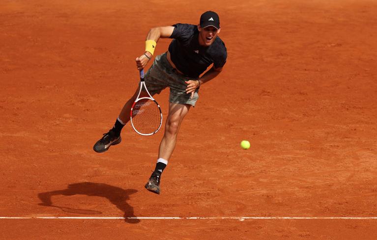 Dominic Thiem in azione (foto Getty)