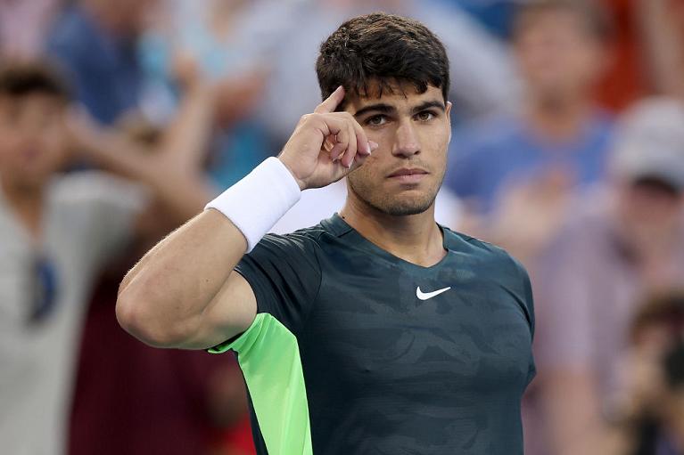 L'esultanza di Carlos Alcaraz a Cincinnati (Getty Images)