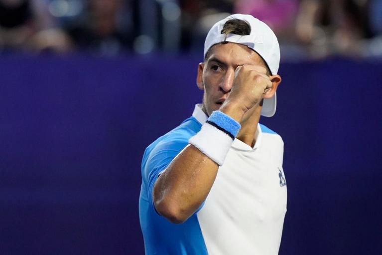 L'esultanza di Sebastian Baez a Winston-Salem (Getty Images)