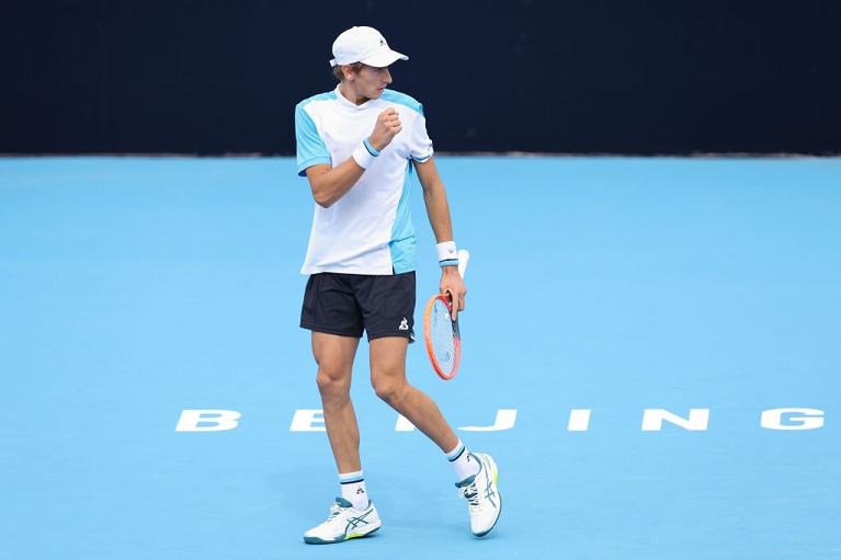 Matteo Arnaldi esulta al China Open di Pechino (Getty Images)