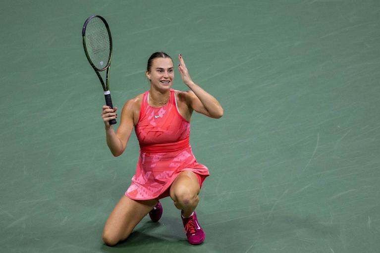 Tutta la gioia di Aryna Sabalenka (foto Getty Images)
