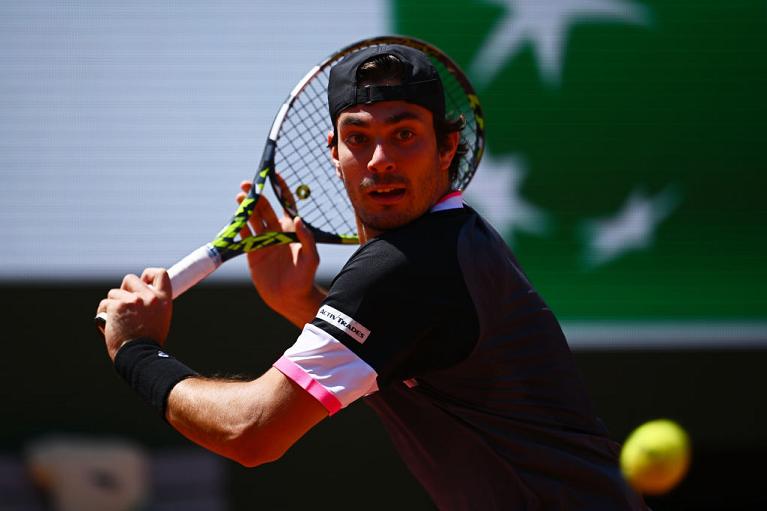 Il rovescio di Giulio Zeppieri (Getty Images)