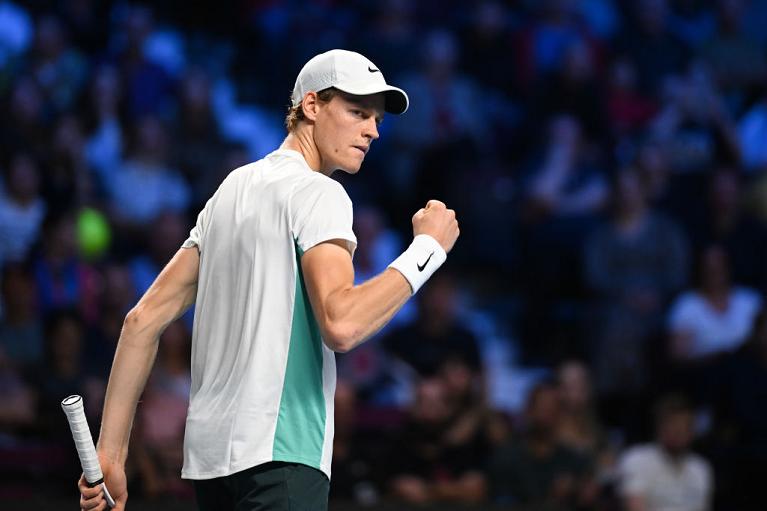 Jannik Sinner esulta (foto Getty Images)