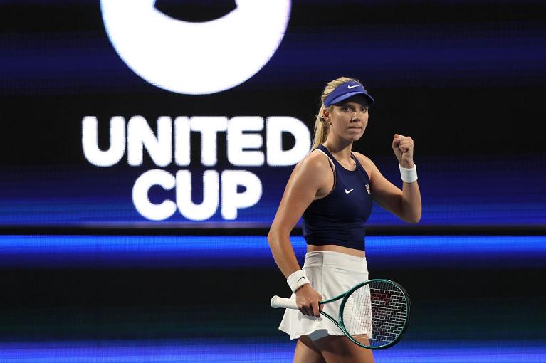 Tutta la soddisfazione di Katie Boulter (foto Getty Images)