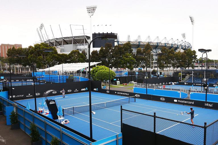 Veduta dei campi di Melbourne Park