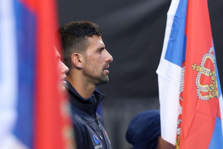 Novak Djokovic in maglia serba (Getty Images)