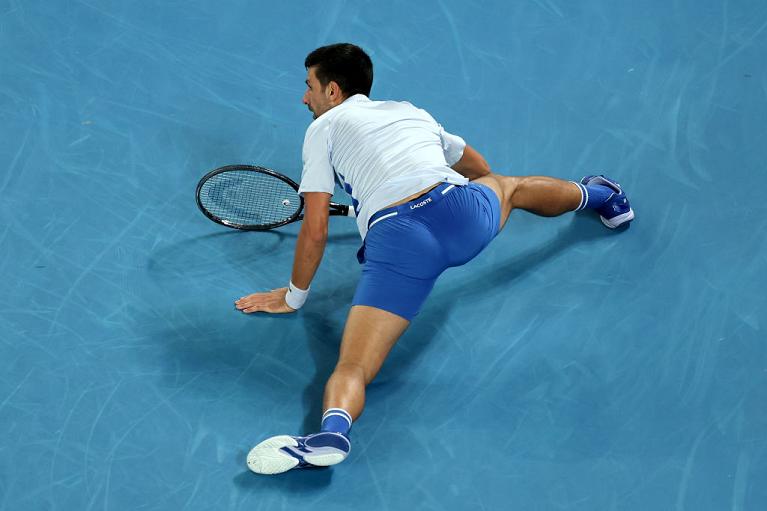 Un allungo di  Novak Djokovic (Getty Images)