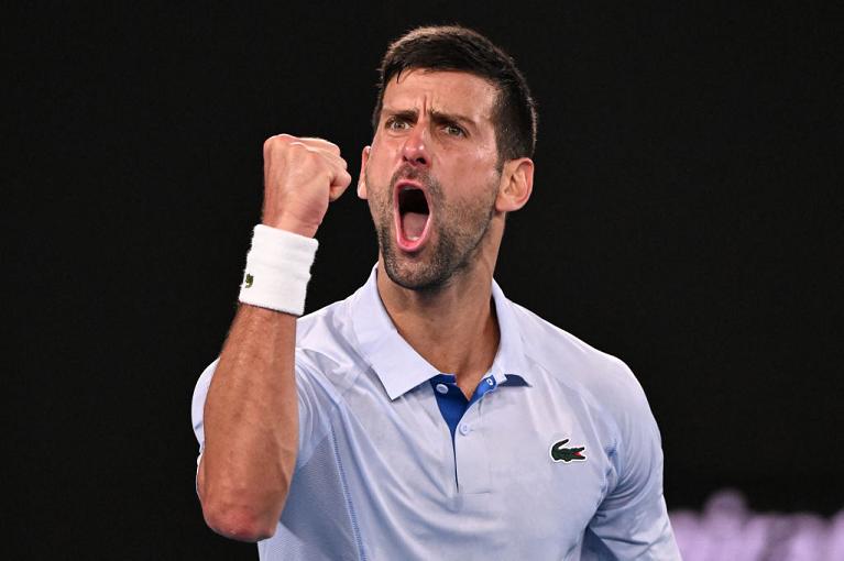 Australian Open, l'esultanza di Novak Djokovic (Getty Images)
