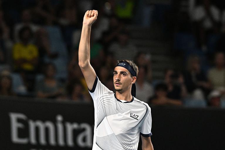 Lorenzo Sonego esulta (foto Getty Images)