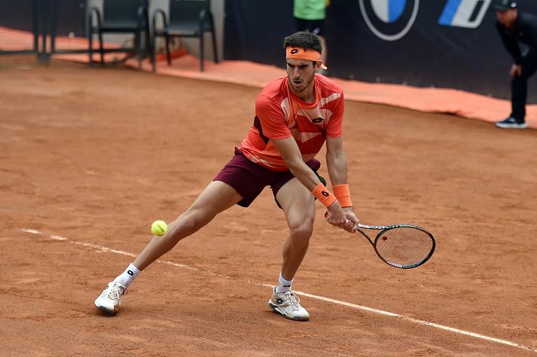Franco Agamenone in azione al Foro Italico agli Internazionali BNL d'Italia (Foto Sposito)