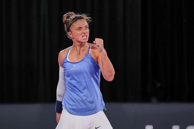 La grinta di Sara Errani (foto Transylvania Open Facebook)