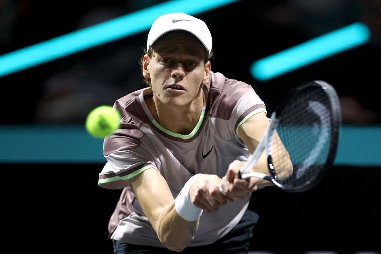 ABN AMRO Open a Rotterda, il rovescio di Jannik Sinner (Getty Images)
