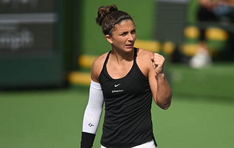 Sara Errani esulta (foto BNP Paribas Open website)