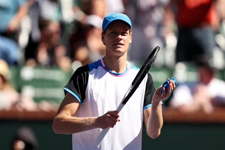 L'esultanza di Jannik Sinner a Indian Wells (Getty Images)